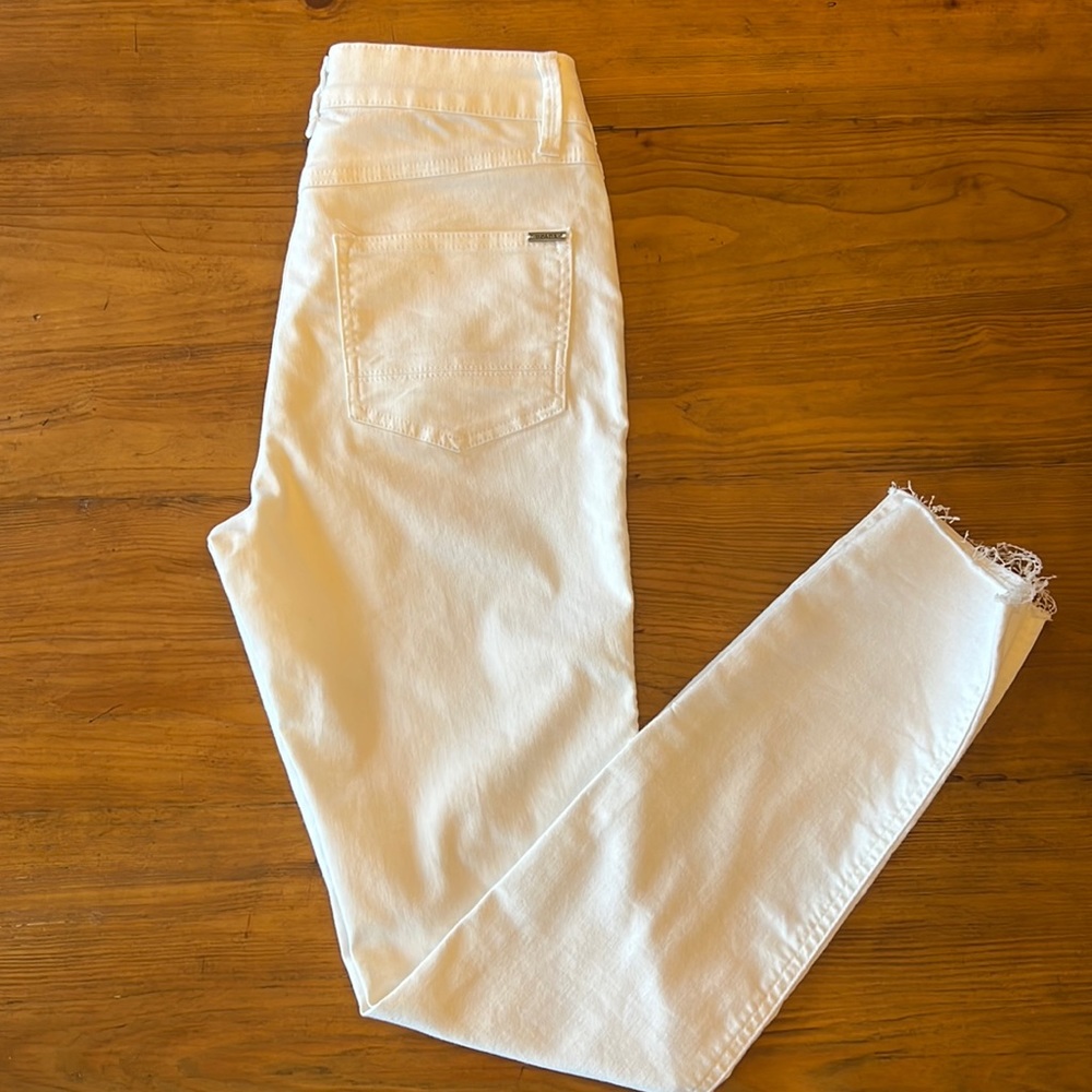 Prana Oday jeans, white with raw hem